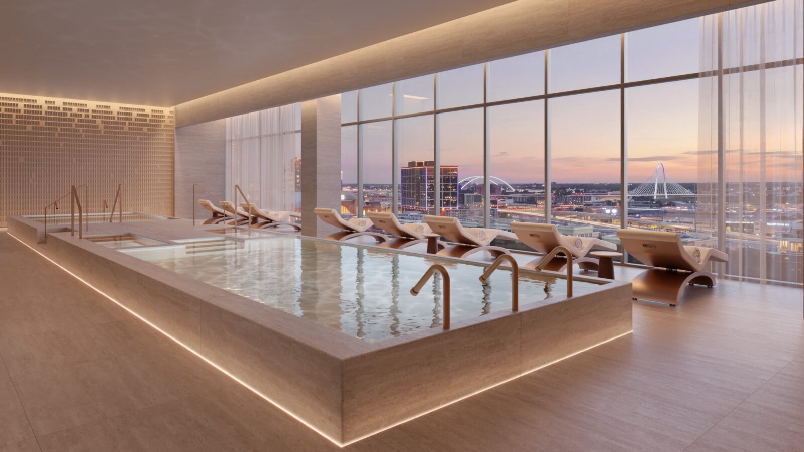 Thermal longevity circuit overlooking the Dallas skyline