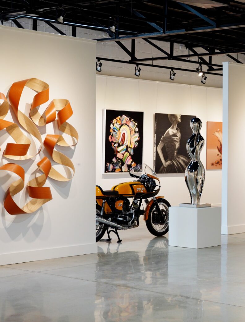 Contemporary art displayed in the Dallas Design District