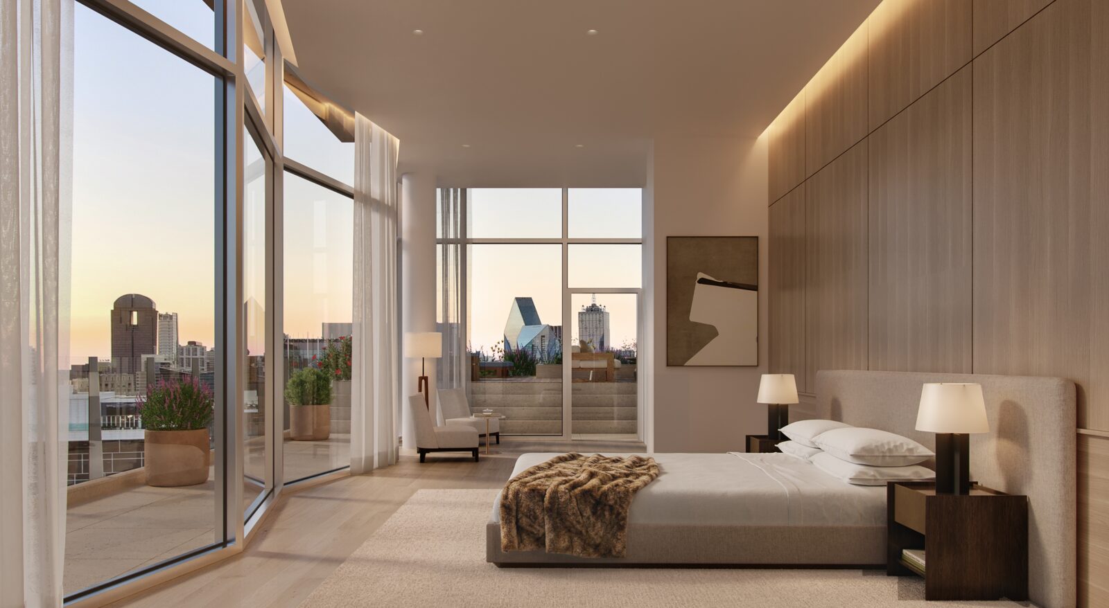 Penthouse bedroom